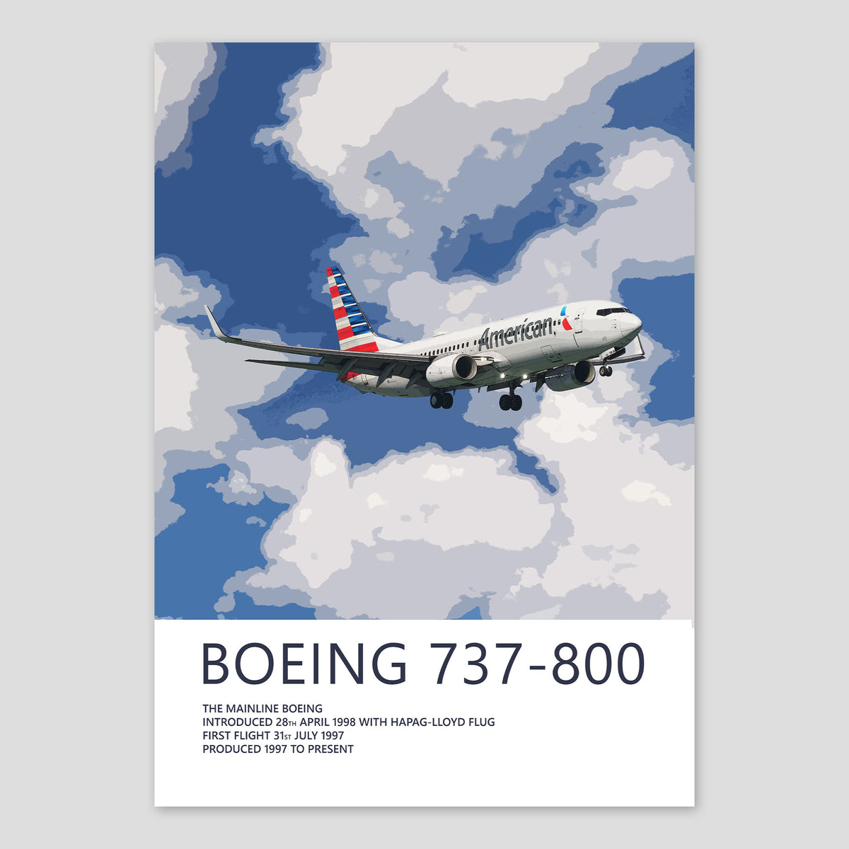 American Airlines Boeing 737-800 Poster