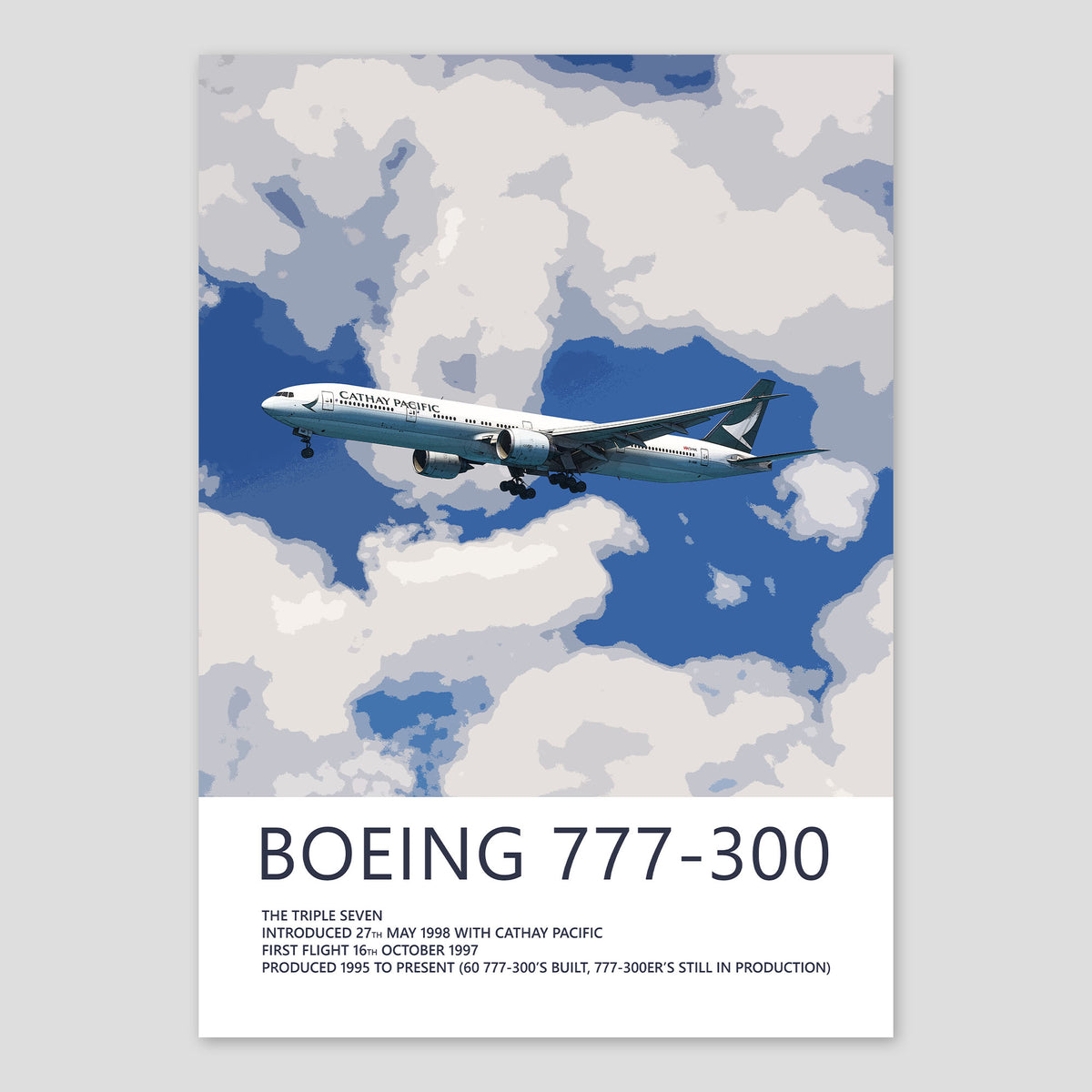 Cathay Pacific Boeing 777-300 Poster