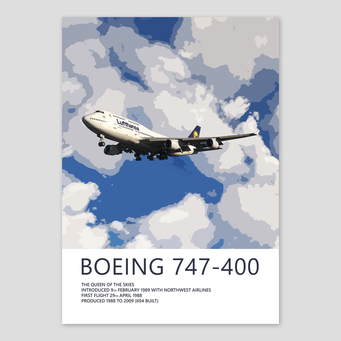 Lufthansa Boeing 747-400 Poster