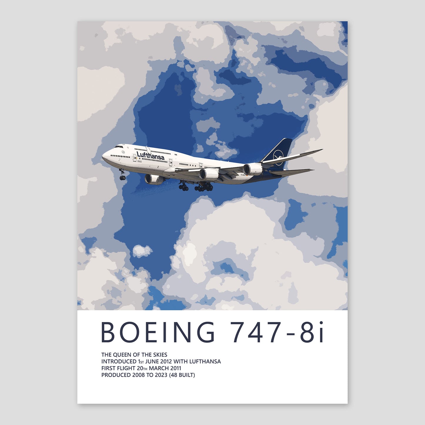 Lufthansa Boeing 747-8 Poster
