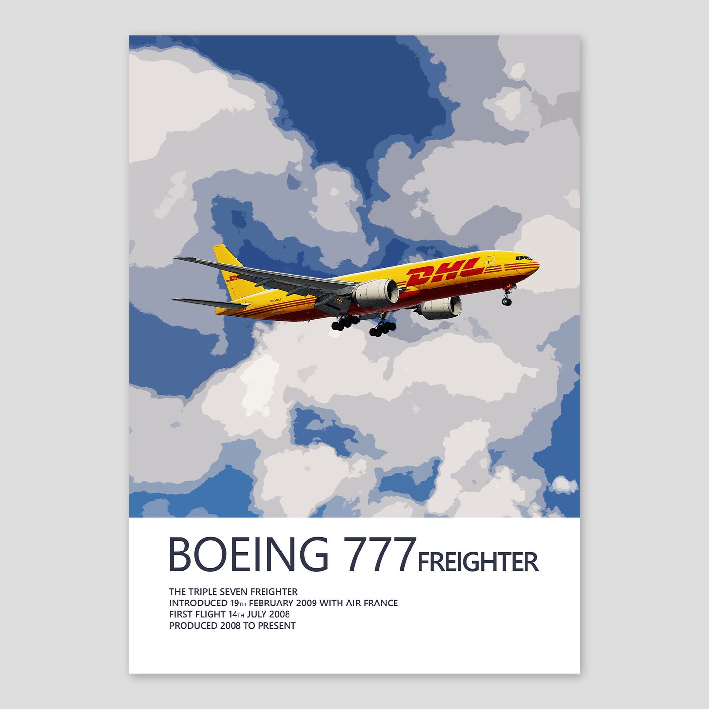 DHL Boeing 777F Poster (Opb. DHL Air UK)
