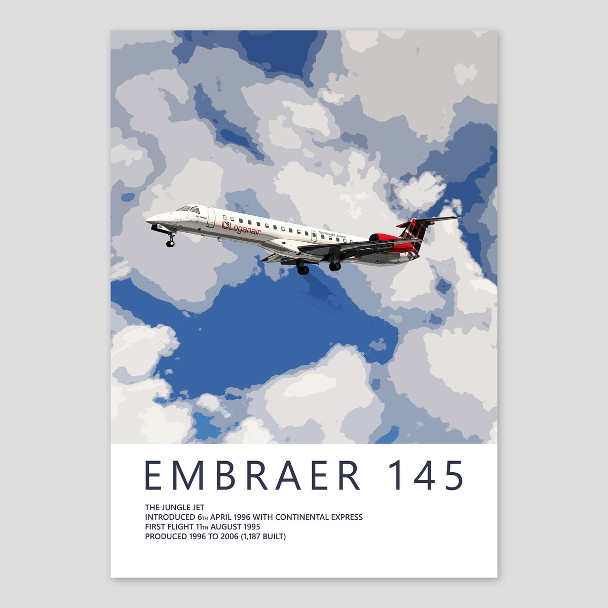 Loganair Embraer ERJ145 Poster