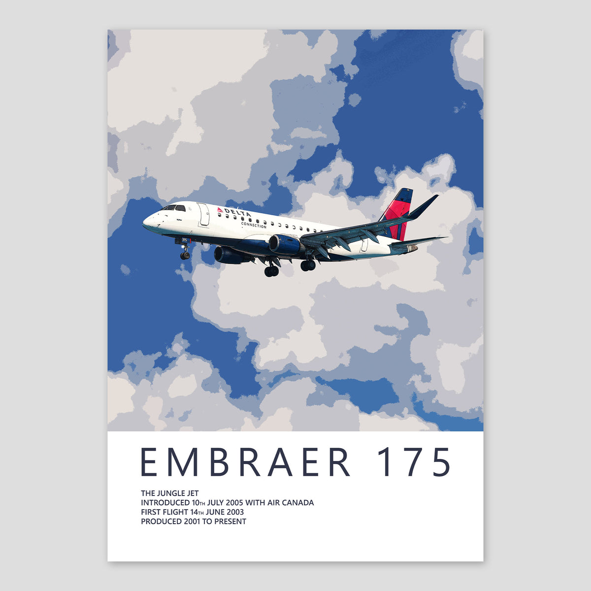 SkyWest Airlines Embraer 175 Poster – Delta Connection