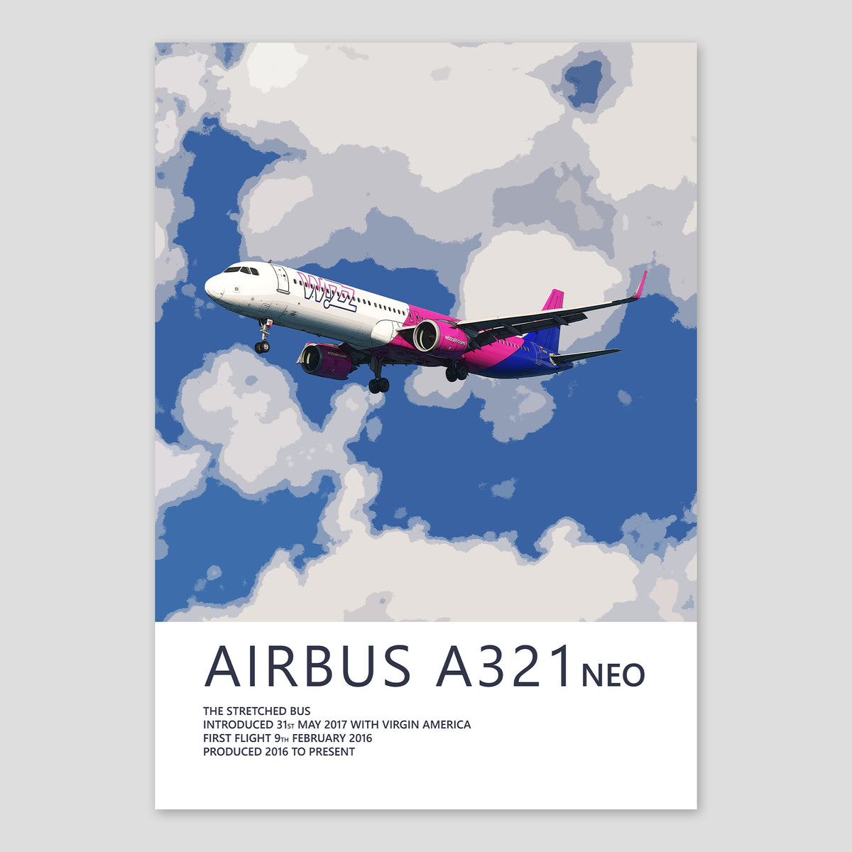 Wizz Air Airbus A321 NEO Poster