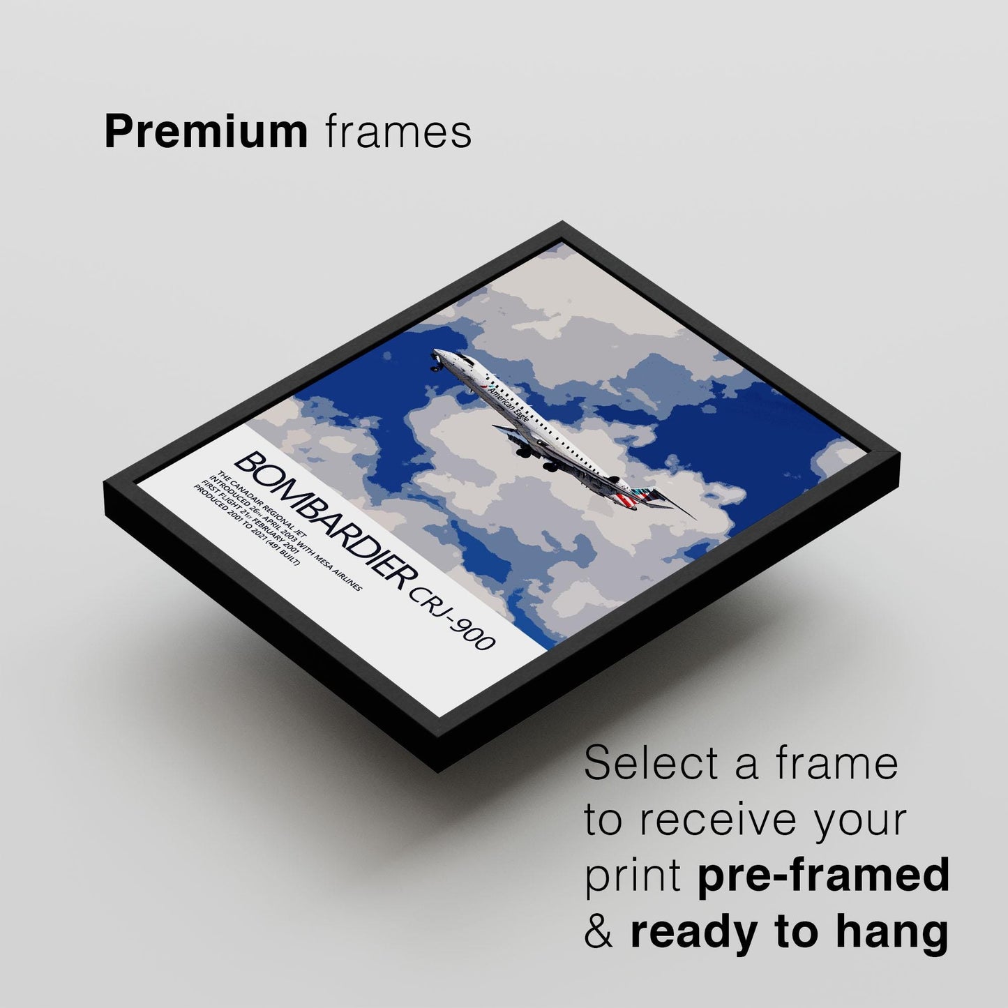 PSA Airlines Bombardier CRJ-900 Poster - American Eagle