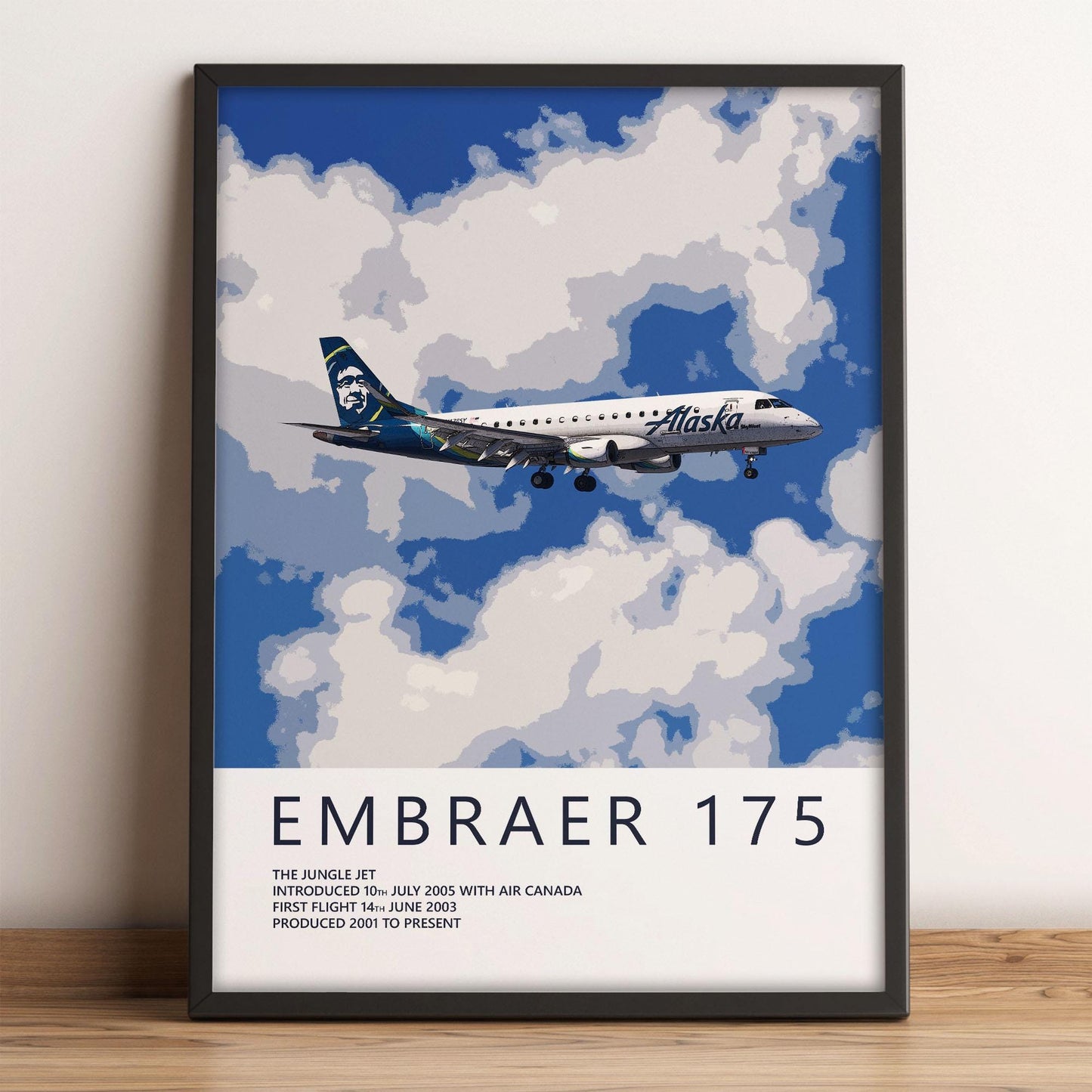 SkyWest Airlines Embraer 175 Poster - Alaska Airlines