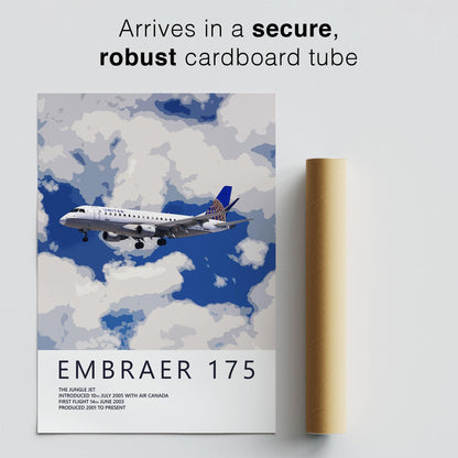 SkyWest Airlines Embraer 175 Poster - United Express