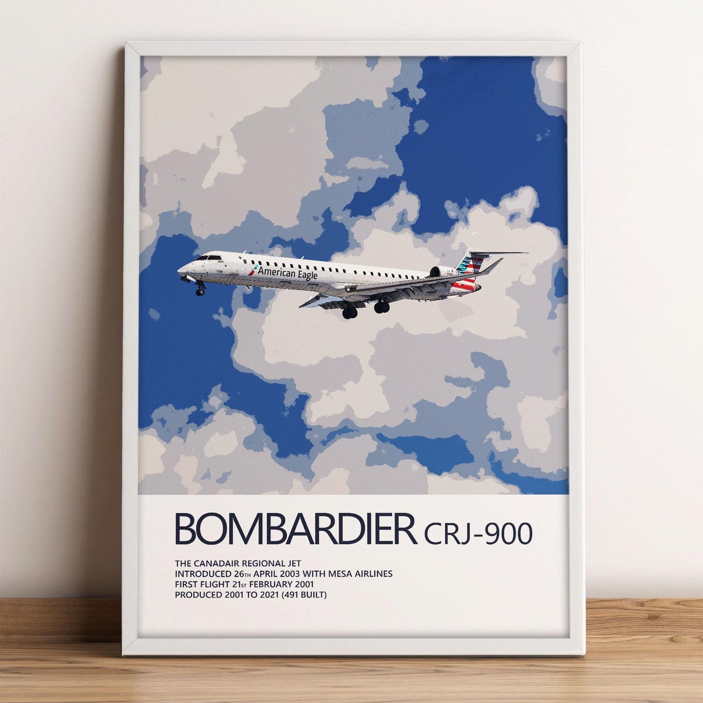 PSA Airlines Bombardier CRJ-900 Poster - American Eagle