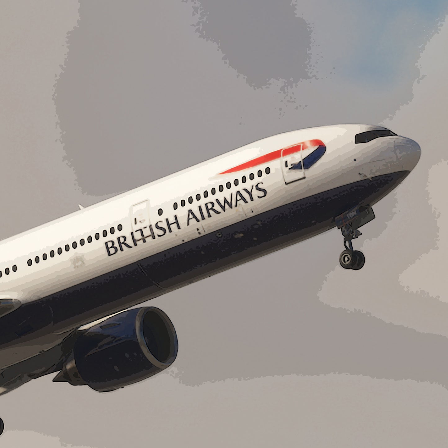 British Airways Boeing 777 Heathrow Poster