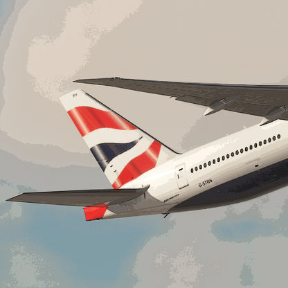 British Airways Boeing 777 Heathrow Poster