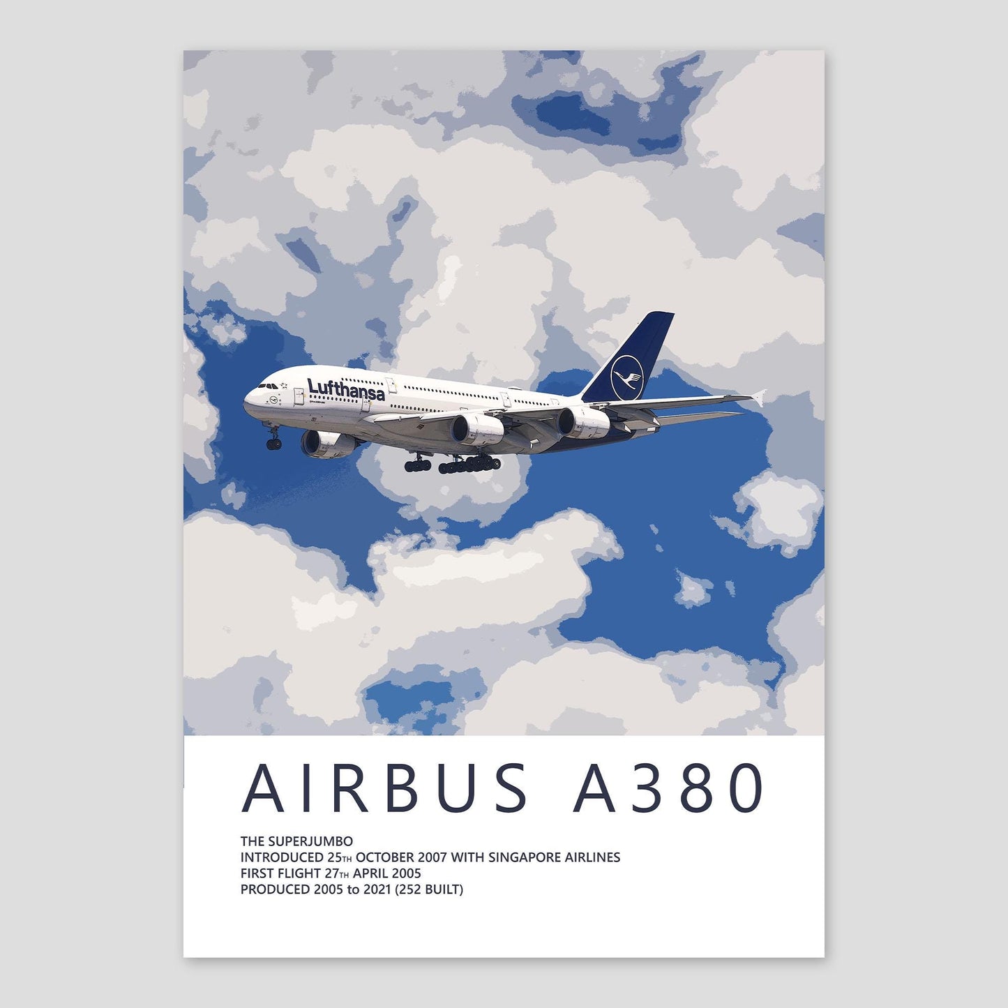Lufthansa Airbus A380 Poster