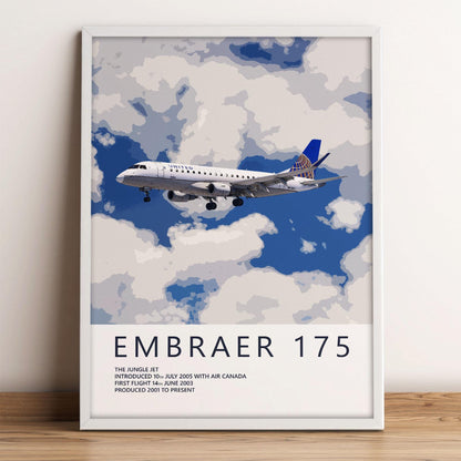 SkyWest Airlines Embraer 175 Poster - United Express