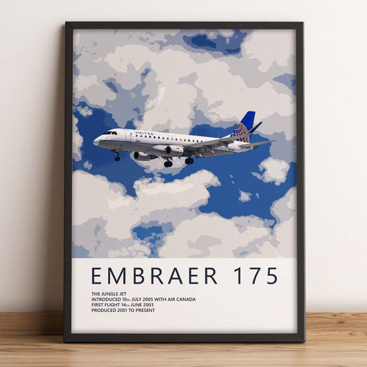 SkyWest Airlines Embraer 175 Poster - United Express