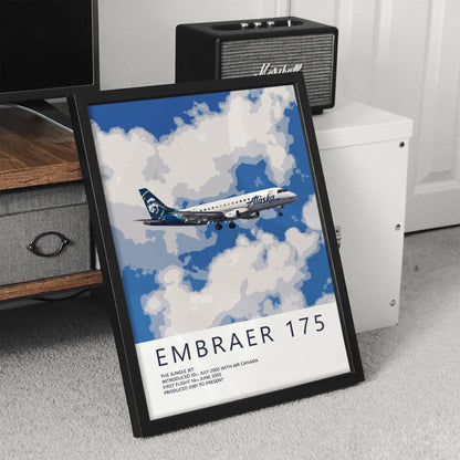 SkyWest Airlines Embraer 175 Poster - Alaska Airlines