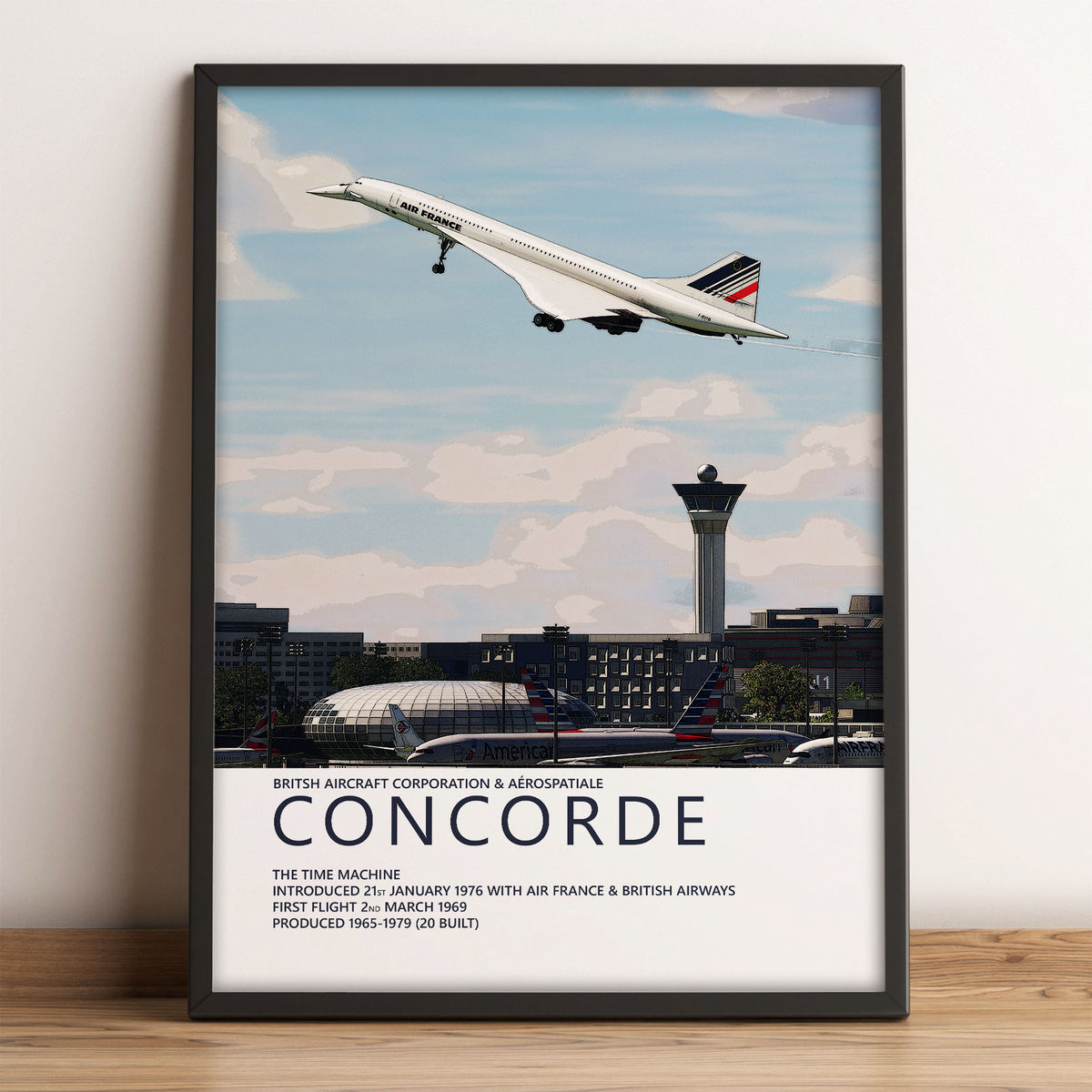 Air France Concorde Poster – Paris Charles de Gaulle Airport
