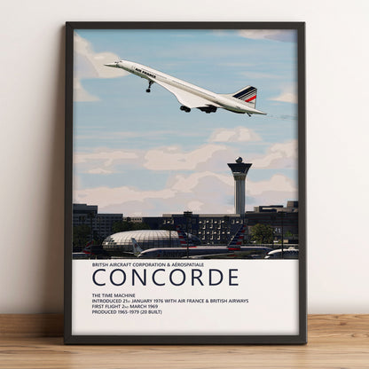 Air France Concorde Poster – Paris Charles de Gaulle Airport