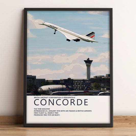 Air France Concorde Poster – Paris Charles de Gaulle Airport