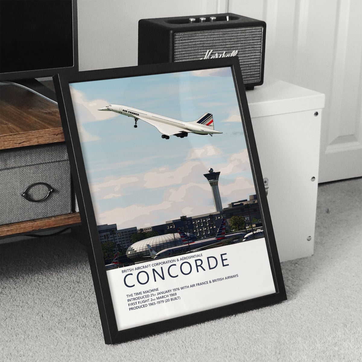 Air France Concorde Poster – Paris Charles de Gaulle Airport