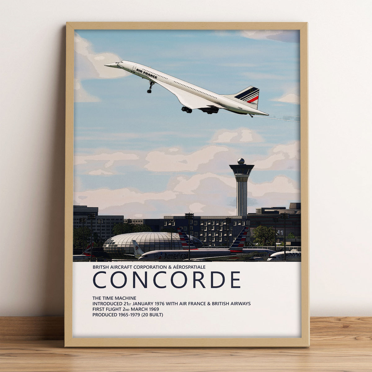 Air France Concorde Poster – Paris Charles de Gaulle Airport