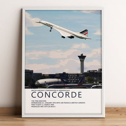 Air France Concorde Poster – Paris Charles de Gaulle Airport