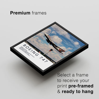 British Airways Boeing 747 Heathrow Poster