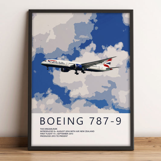 British Airways Boeing 787-9 Poster