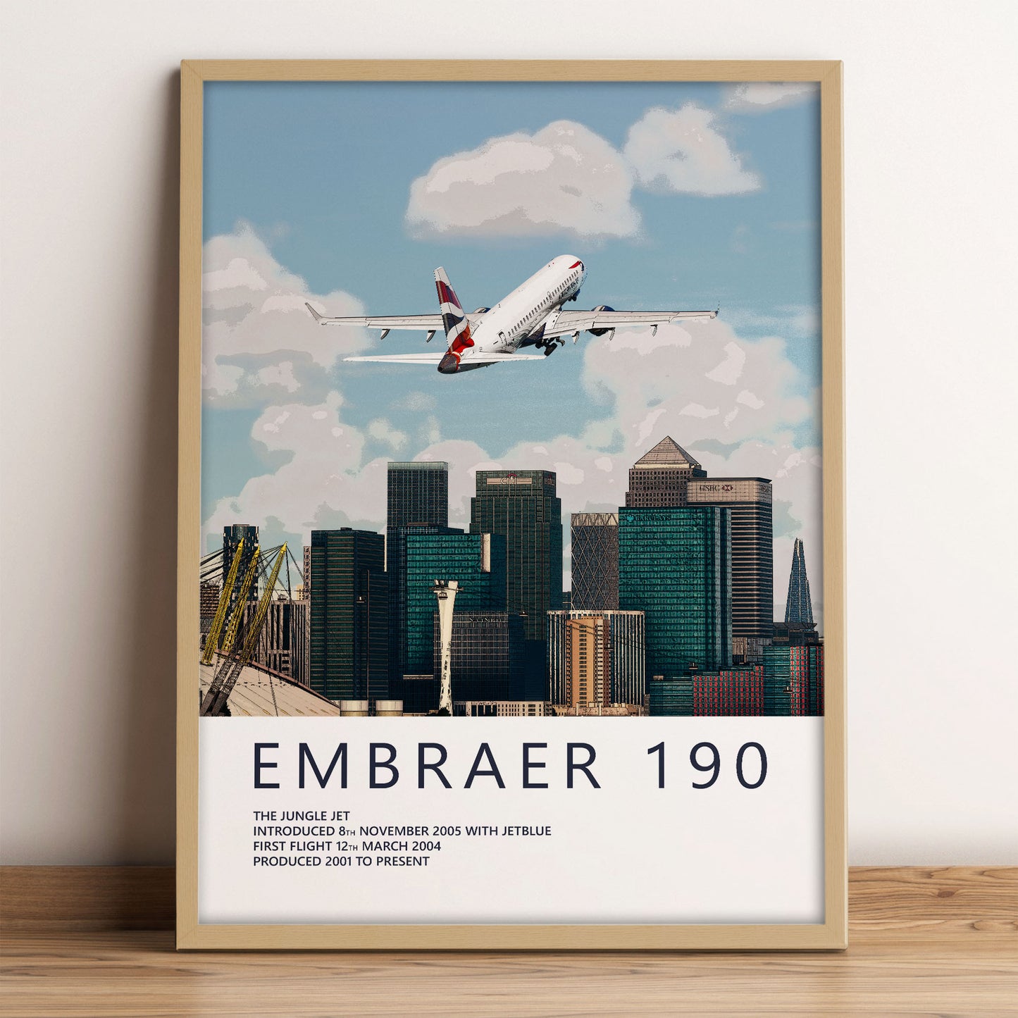 British Airways Embraer 190 & London City Skyline