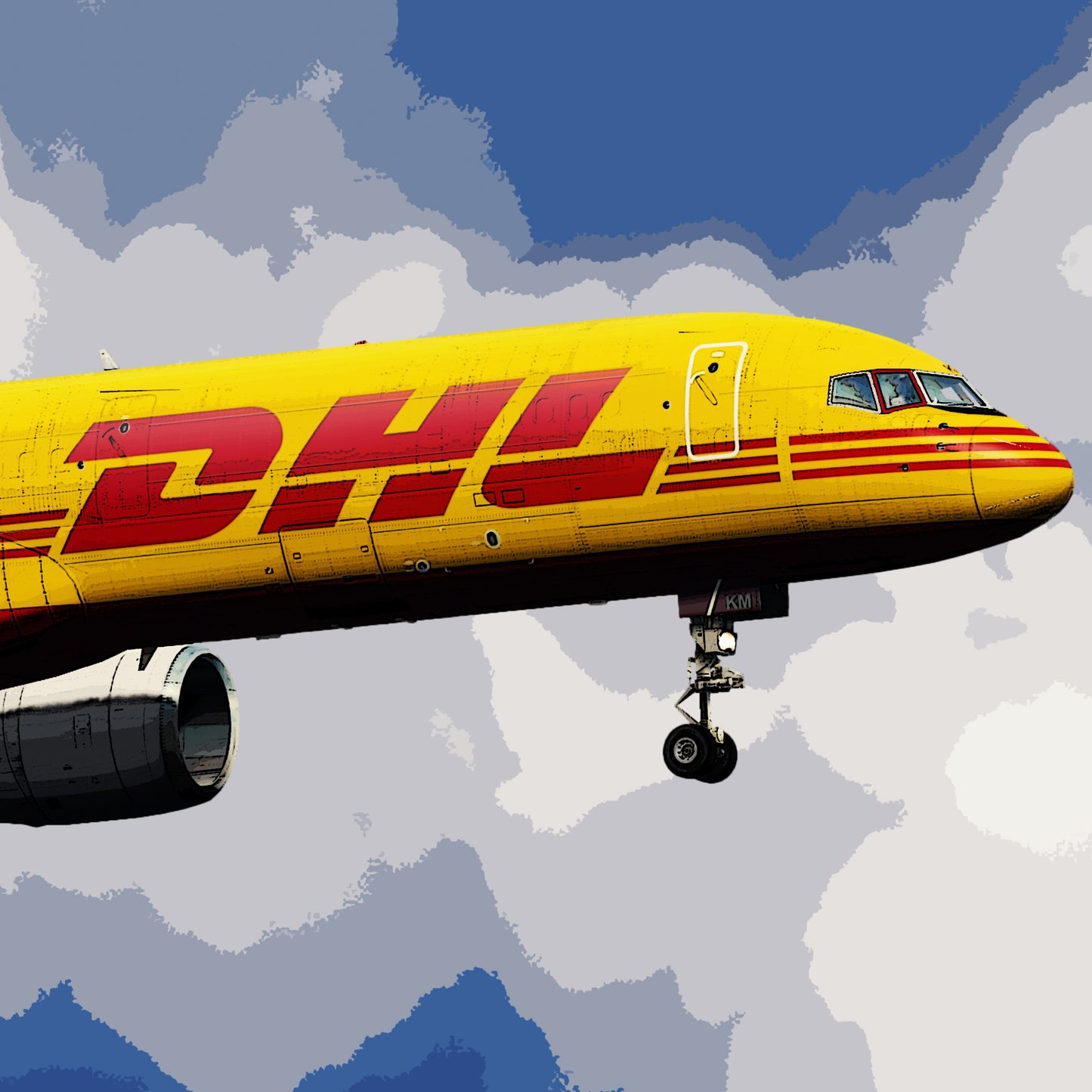 DHL Boeing 757 Poster (Opb. DHL Air UK)