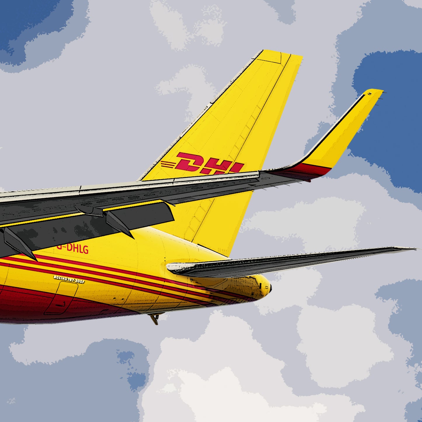 DHL Boeing 767 Poster (Opb. DHL Air UK)