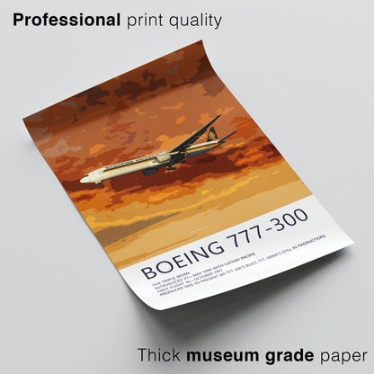 Singapore Airlines Boeing 777-300 Poster