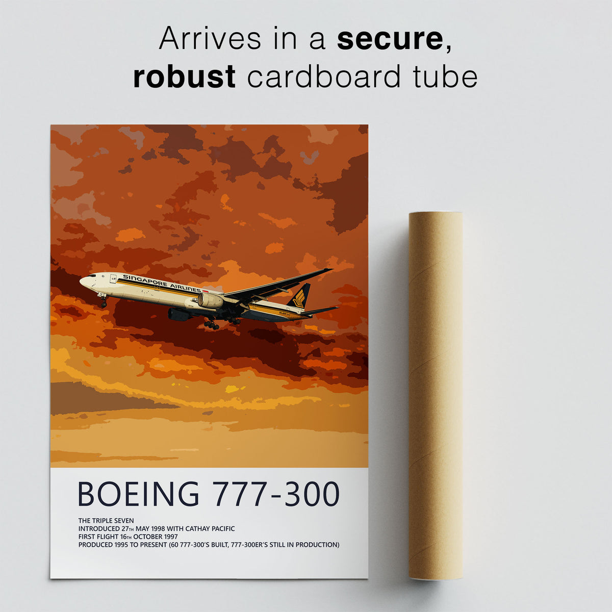 Singapore Airlines Boeing 777-300 Poster