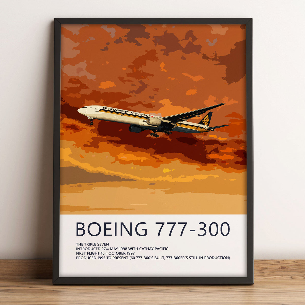 Singapore Airlines Boeing 777-300 Poster