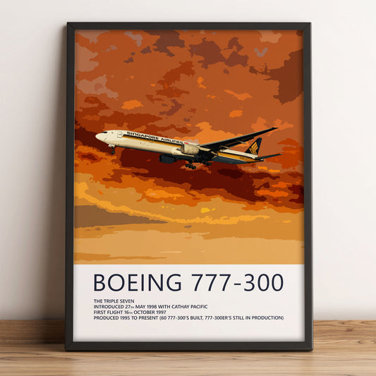 Singapore Airlines Boeing 777-300 Poster