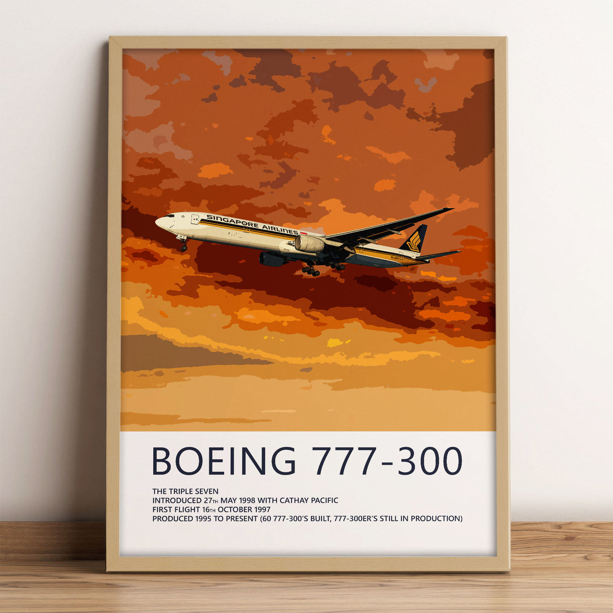 Singapore Airlines Boeing 777-300 Poster