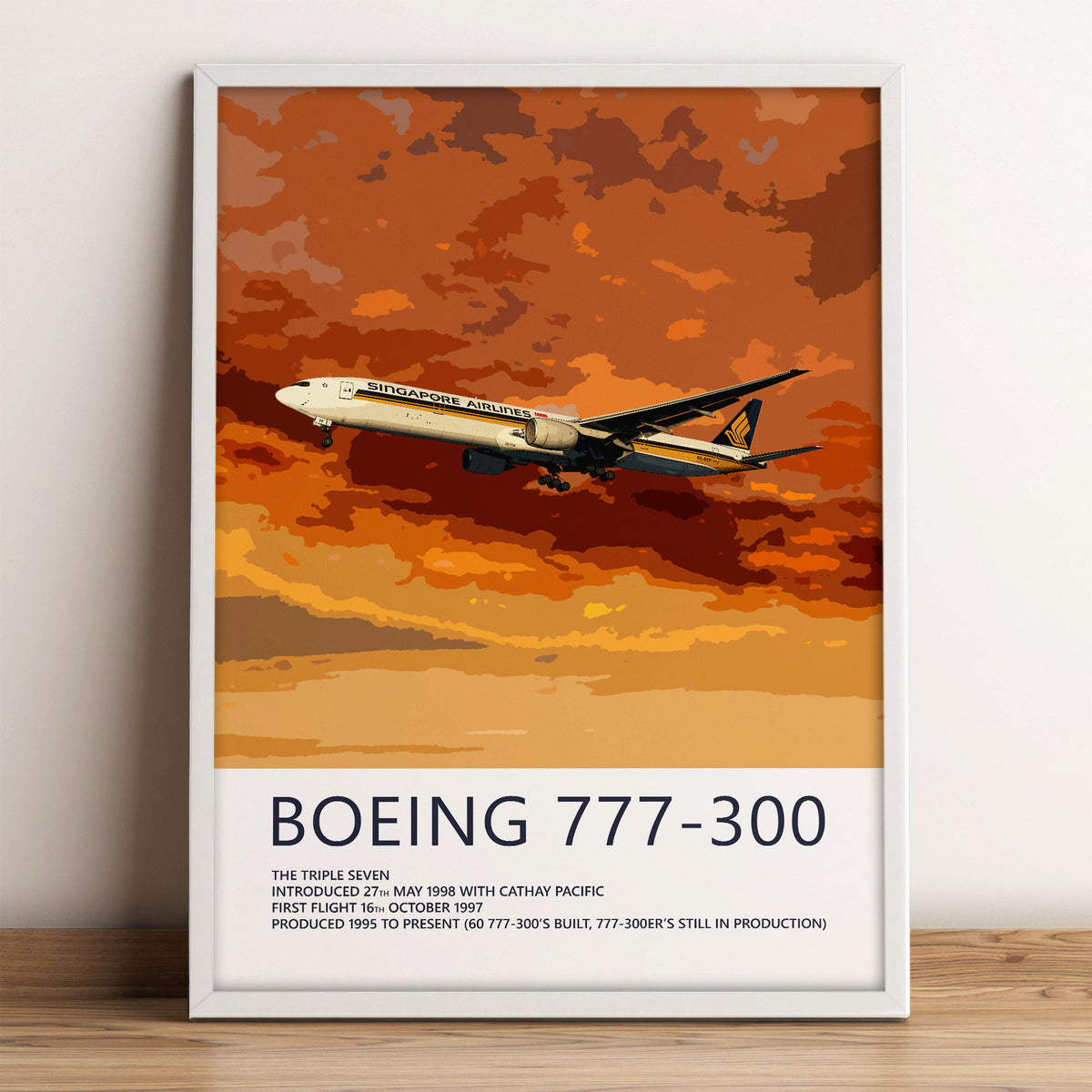 Singapore Airlines Boeing 777-300 Poster