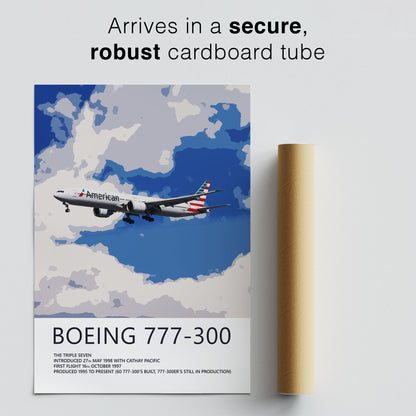 American Airlines Boeing 777-300 Poster