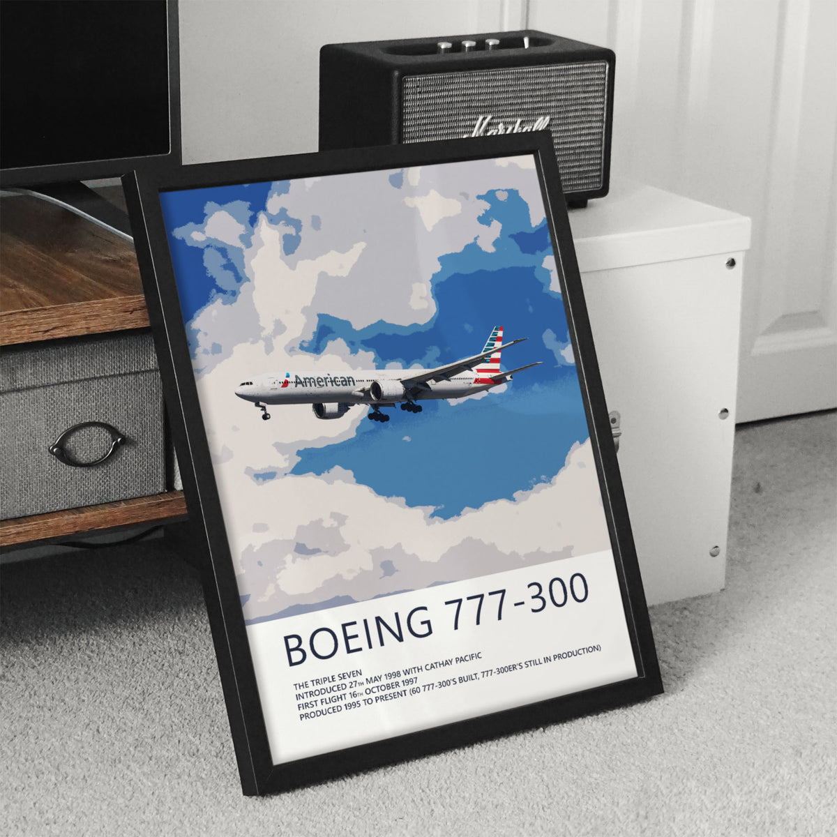 American Airlines Boeing 777-300 Poster