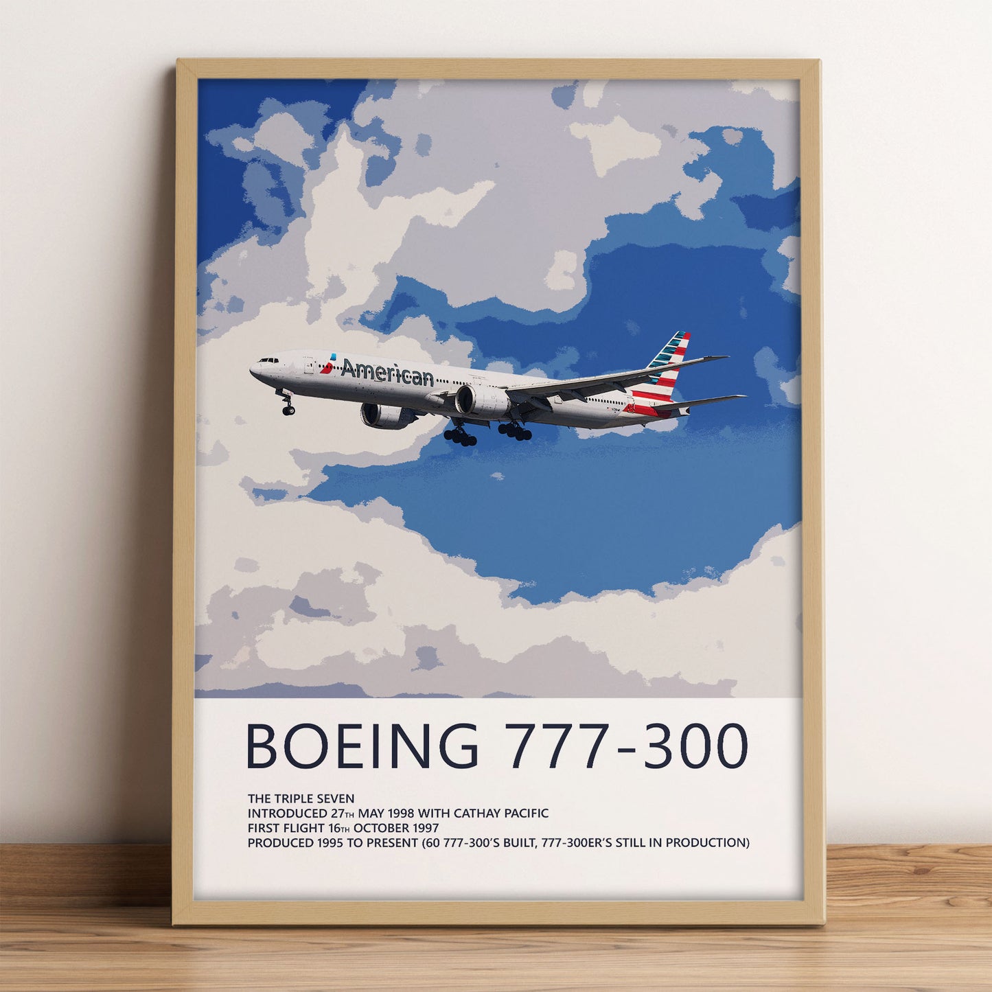 American Airlines Boeing 777-300 Poster