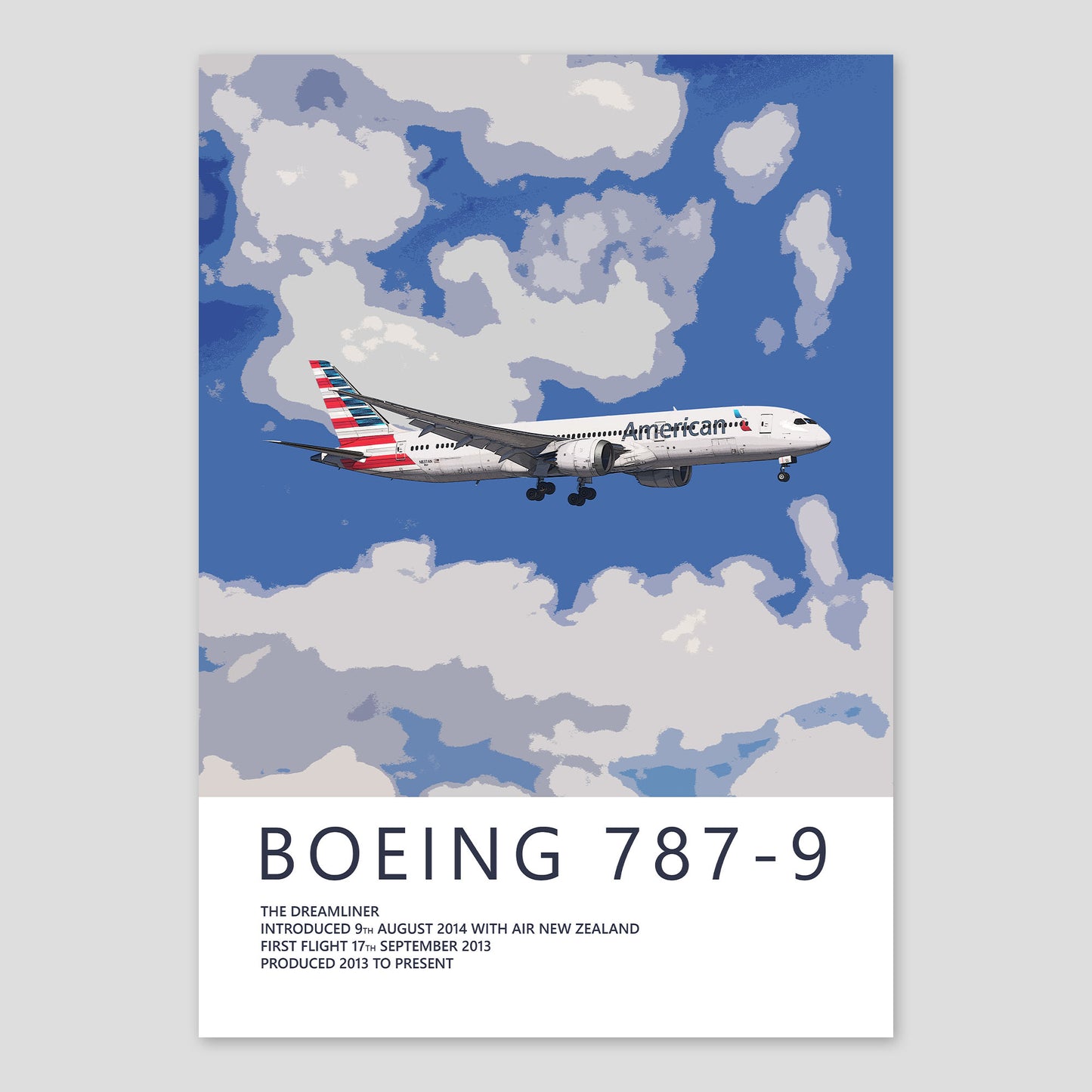American Airlines Boeing 787-9 Poster