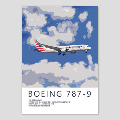 American Airlines Boeing 787-9 Poster
