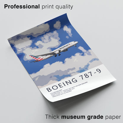 American Airlines Boeing 787-9 Poster