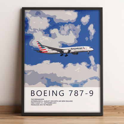 American Airlines Boeing 787-9 Poster