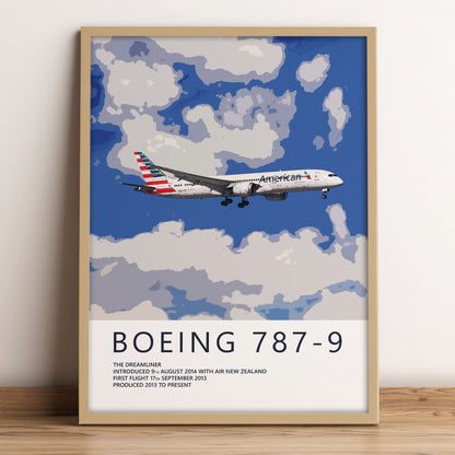 American Airlines Boeing 787-9 Poster