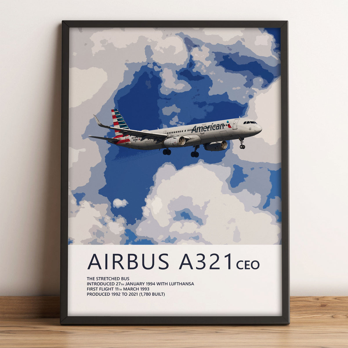 American Airlines Airbus A321 Poster