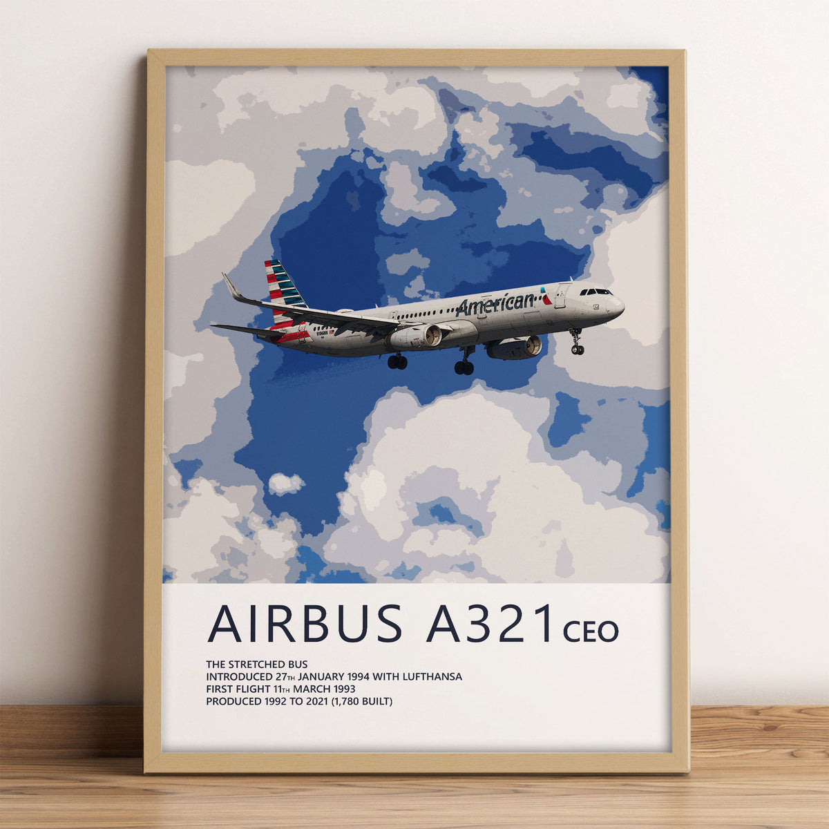 American Airlines Airbus A321 Poster