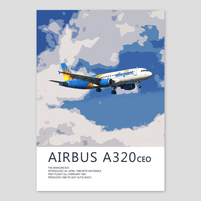 Allegiant Air Airbus A320 Poster