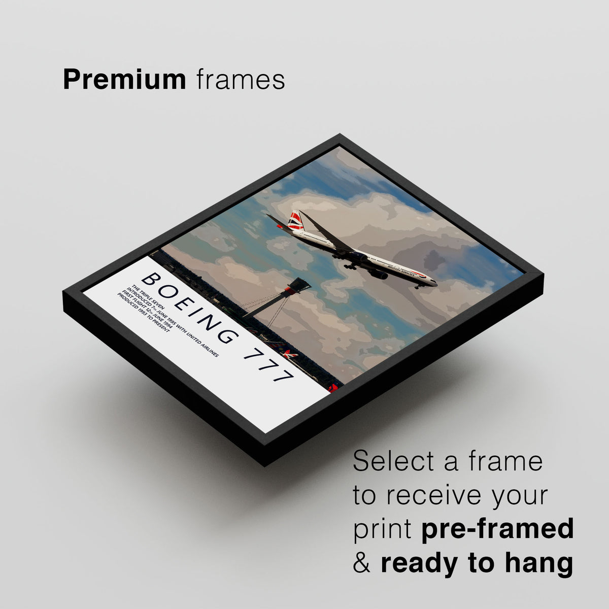 British Airways Boeing 777 Heathrow Poster