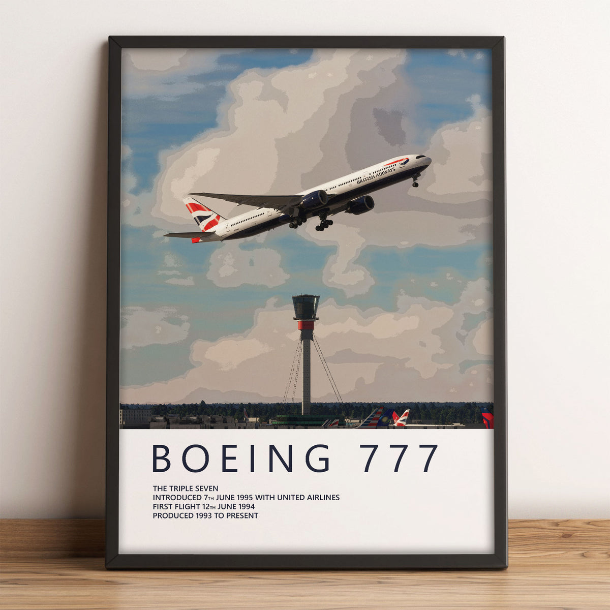 British Airways Boeing 777 Heathrow Poster