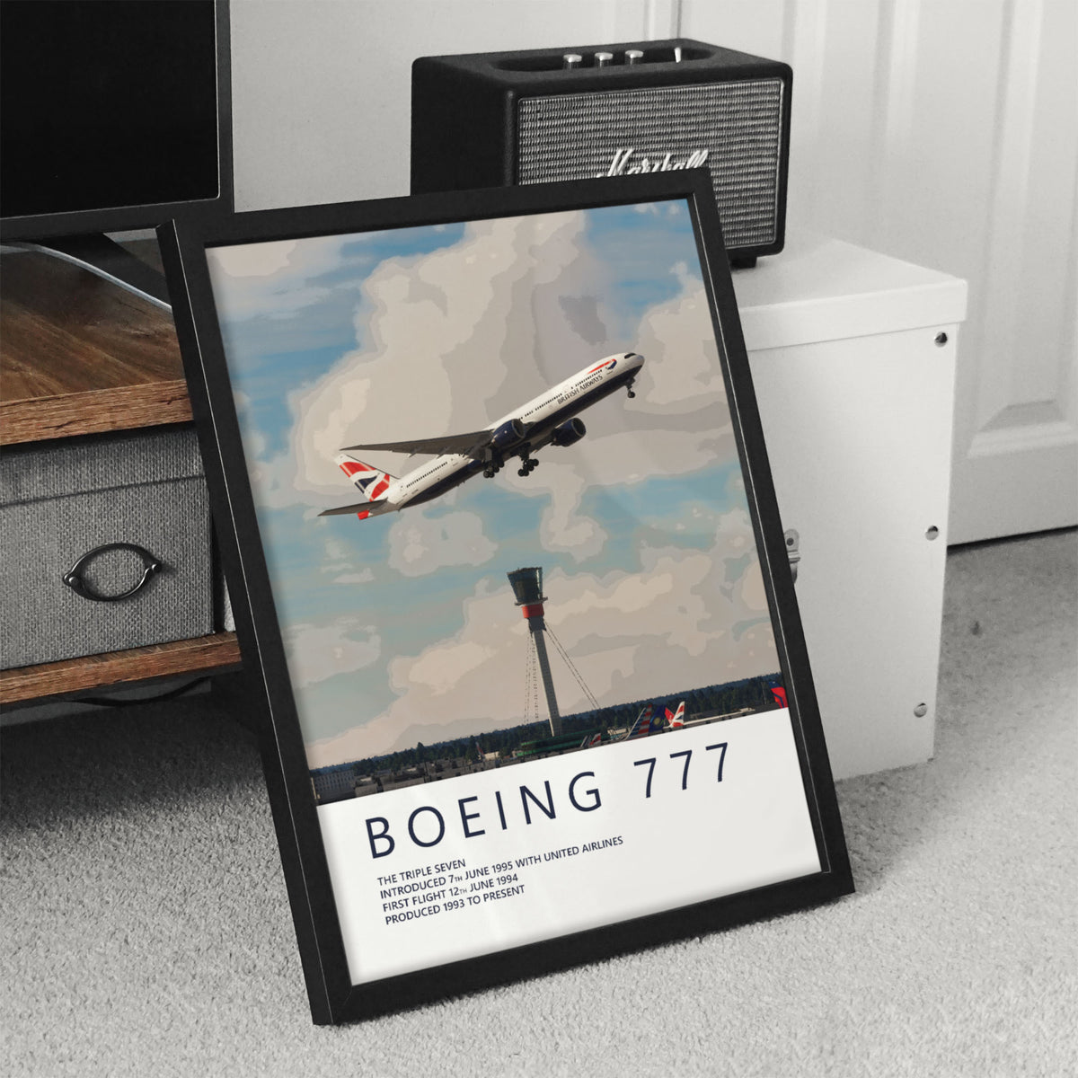 British Airways Boeing 777 Heathrow Poster