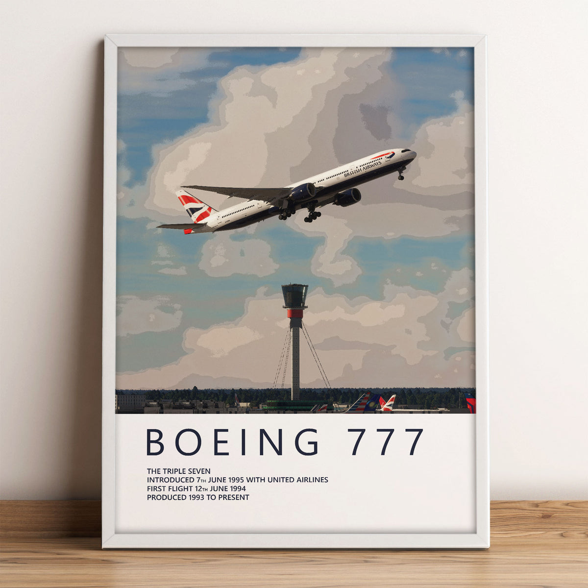 British Airways Boeing 777 Heathrow Poster